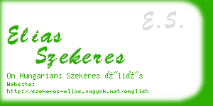 elias szekeres business card
